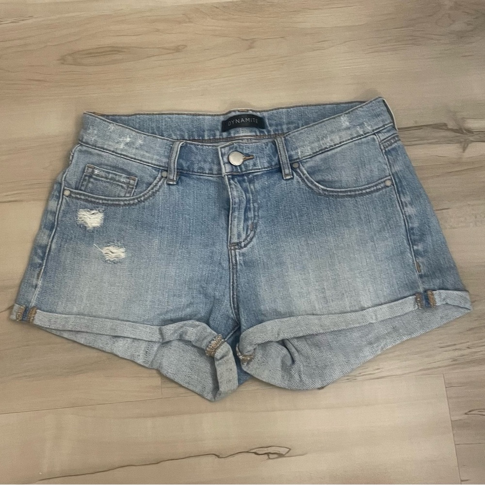 Dynamite Light Blue Jean Shorts